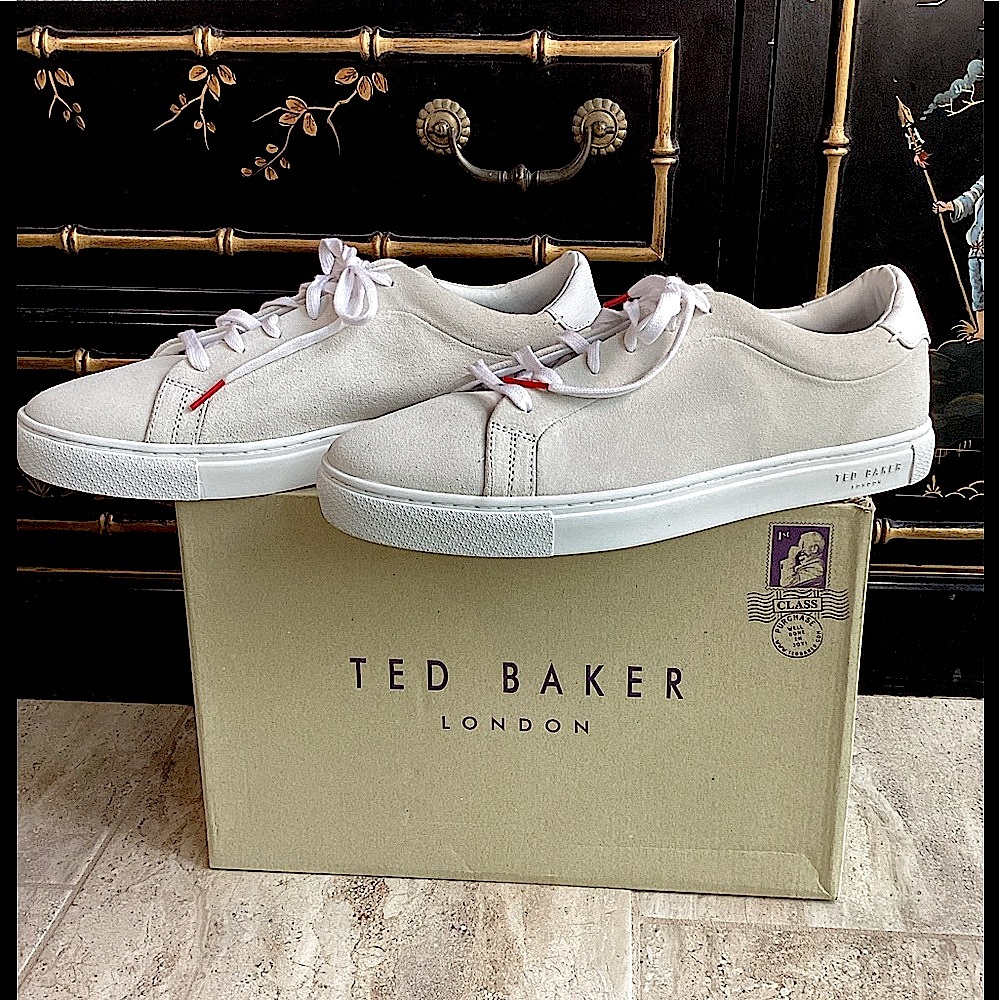 Ted Baker Triloba White Suede Sneakers - Picture 2 of 15
